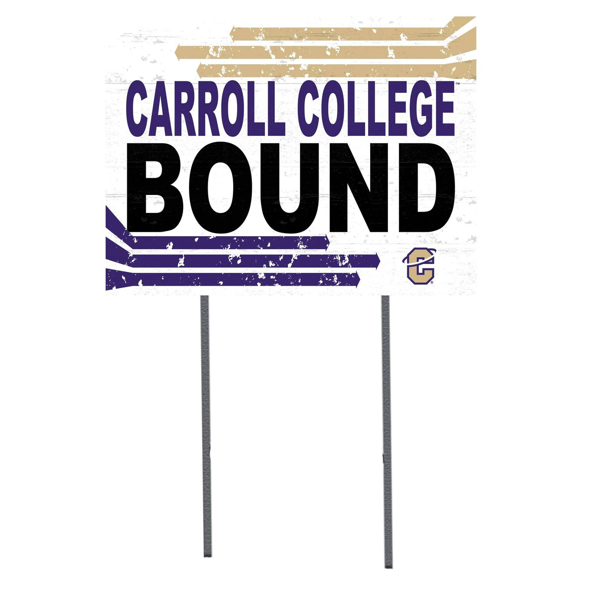 Jardine - Carroll College Fighting Saints 18" x 24" Team Yard Sign - White