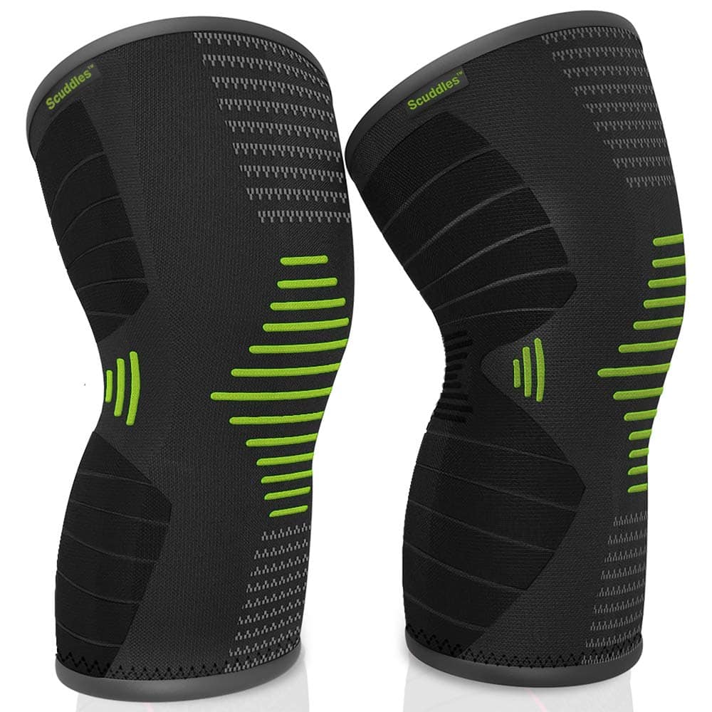 Pyle - Scuddles Compression Knee Sleeve - Best Knee Brace for Meniscus Tear, Arthritis, Quick Recovery etc. – Knee Support - Green