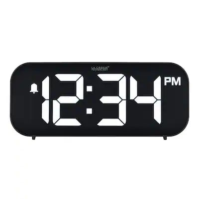 La Crosse Technology - Insta-Set Digital LED Alarm Clock with Bluetooth Technology