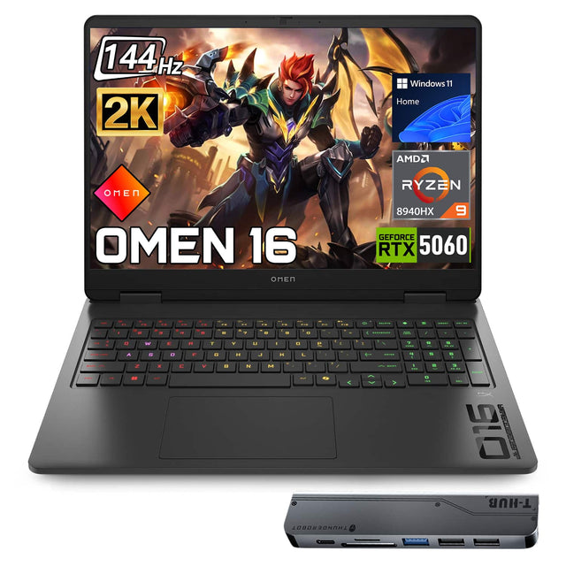 144Hz 2K Windows 11 Home AMD Ryzen 9 8940HX 9 GEFORCE RTX 5060 OMEN 16 OMEN