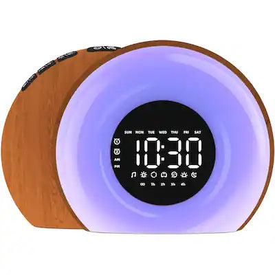 Dazzed Corner - Sunrise Alarm Clock with White Noise, 13-Color Light & Dual Alarms