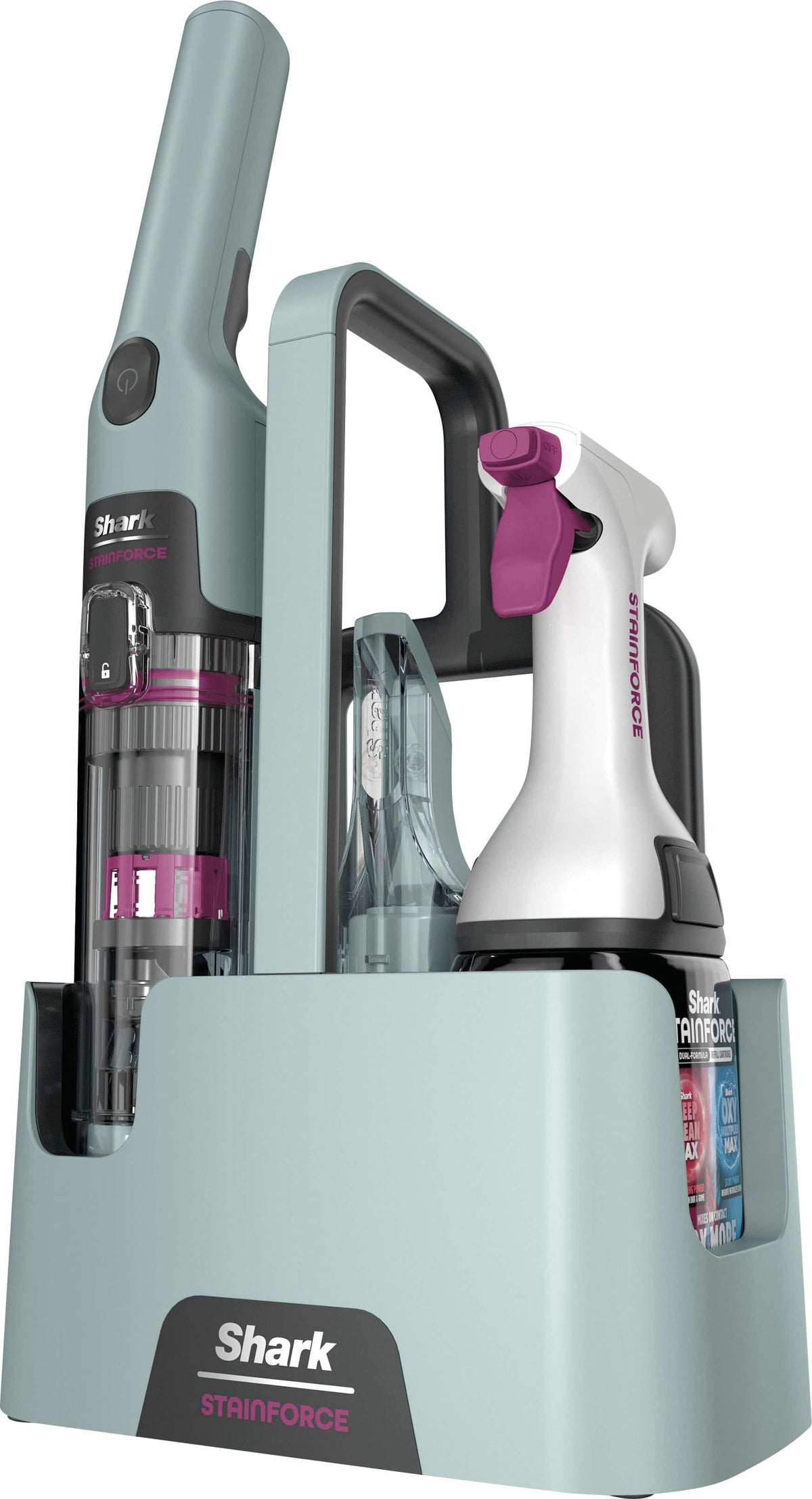 Shark - StainForce Cordless Portable Spot & Stain Cleaner with Dual-Activated Cleaning Solution - HX101 - Hawaiian Gray