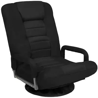 Best Choice Products - 360-Degree Swivel Gaming Floor Chair w/ Armrest Handles, Foldable Adjustable Backrest