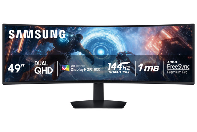 SAMSUNG DUAL 49" QHD VESA CERTIFIED - DisplayHDR 600 144 Hz REFRESH RATE AMD2 1 ms FreeSync Premium Pro