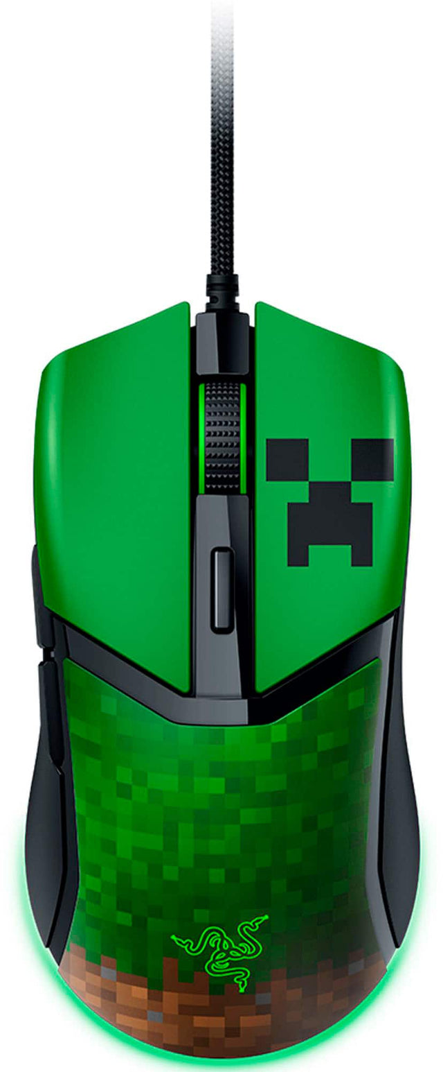 Front. Razer - Cobra Lightweight Optical Gaming Mouse with Chroma RGB Lighting - Minecraft Edition.