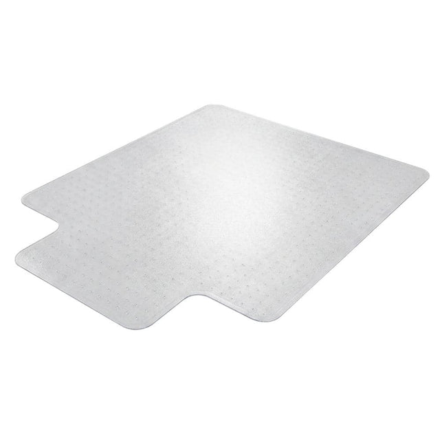 Front. Floortex - Vinyl Rectangular Chair Mat for Carpets up to 3/8" - 48" x 60" - Clear.