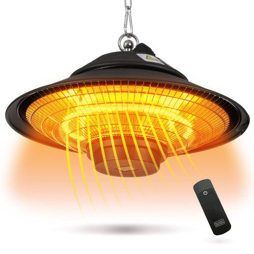 Front. Black+Decker - Black+Decker Patio Electric Ceiling Heater - Black.