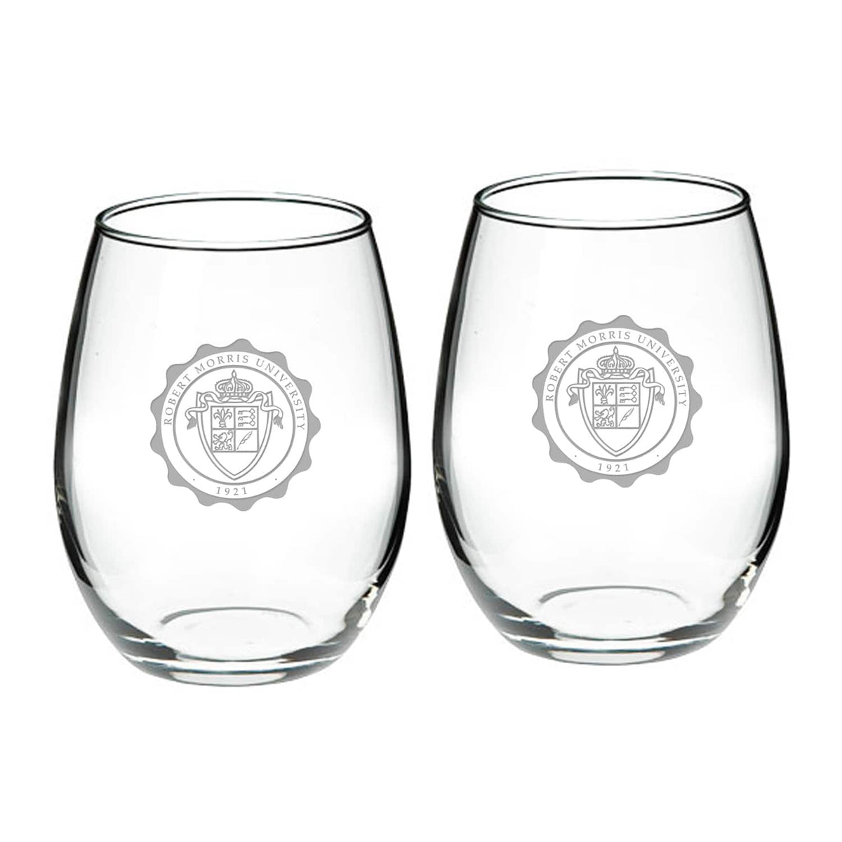 Jardine - Robert Morris Colonials 21oz. 2-Piece Stemless Wine Glass Set - Multicolor