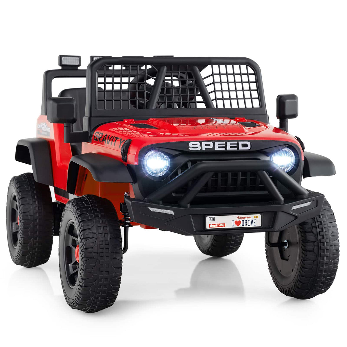 Gymax - 24V Ride On Car for Kids Battery Powered Electric Vehicle w/ Parent Remote Control - Red