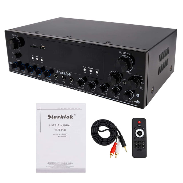C.VOL - - Ps S. E S. MUSIC VOL - - ES S/ Starklok 1N M - -o & ON T DIGITAL - KARAOKE MC Mic3 SURROUND - POWER AMPL MICS VOL JFIER  SASS AV-9898 156 MIDDLE MAX MSS - ALTR 1 dus YOL M&X a - 118 MEBLE ALANCE Us   Starklok USER'S MANUAL C -  MODE.AV-9000T AV.98S8RT - d . . . + - - - . - .............. ...... ...2.. .....