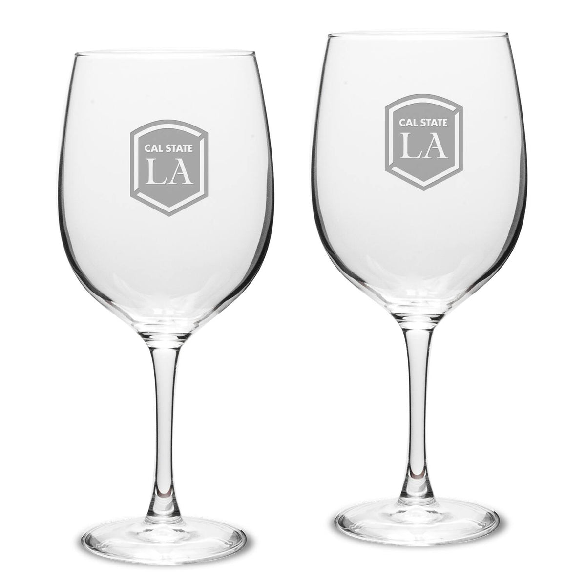 Jardine - Cal State L.A. Golden Eagles 19oz. 2-Piece Traditional Robusto Red Wine Table Glass Set - Multicolor