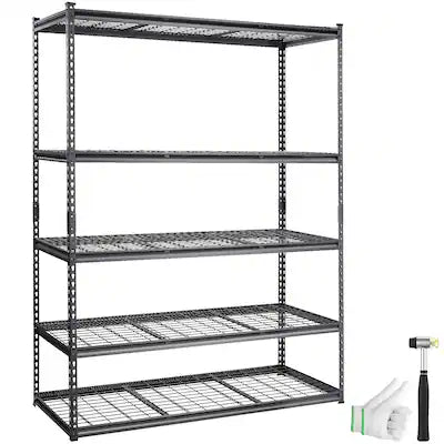 VEVOR - Storage Shelving Unit, 5-Tier Adjustable, 2000 lbs Capacity, Heavy Duty Garage Shelves Metal Organizer Wire Rack, Black
