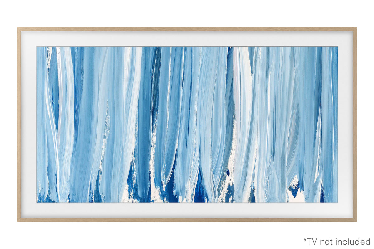 Samsung - 75" The Frame Customizable Bezel - Modern - Teak