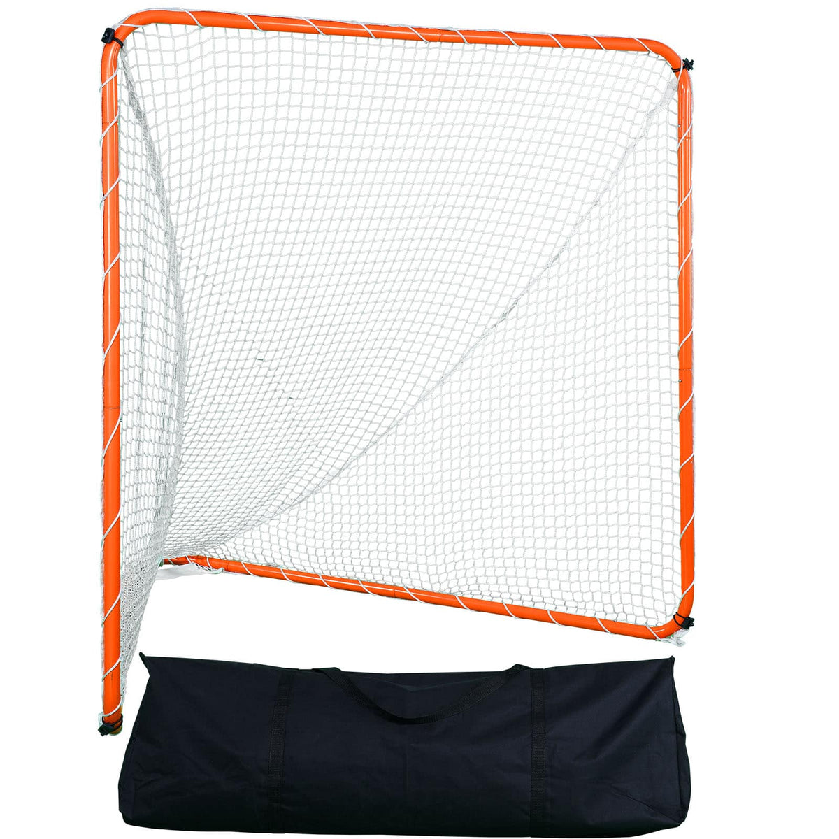 VEVOR - Lacrosse Goal, 6' x 6' Lacrosse Net, Steel Frame Backyard Lacrosse Training Equipment - Orange
