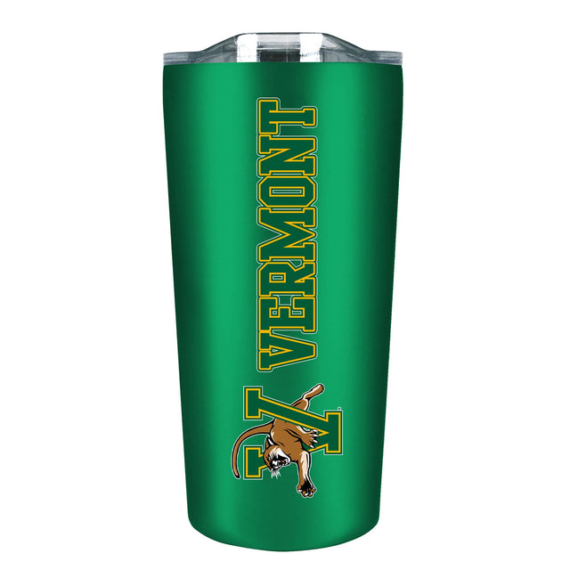Front. The Fanatic Group - Vermont Catamounts 18oz. Stainless Steel Soft Touch Tumbler - Multicolor.