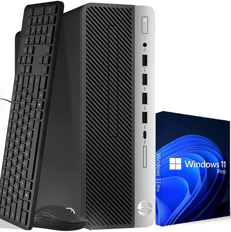 HP - Refurbished Excellent - ProDesk 600 G5 SFF Desktop Computer PC | Intel Core i7-9th 3.0GHz | 16GB RAM | 512GB SSD | Wi-Fi | KB & Mouse| Win11 - Black