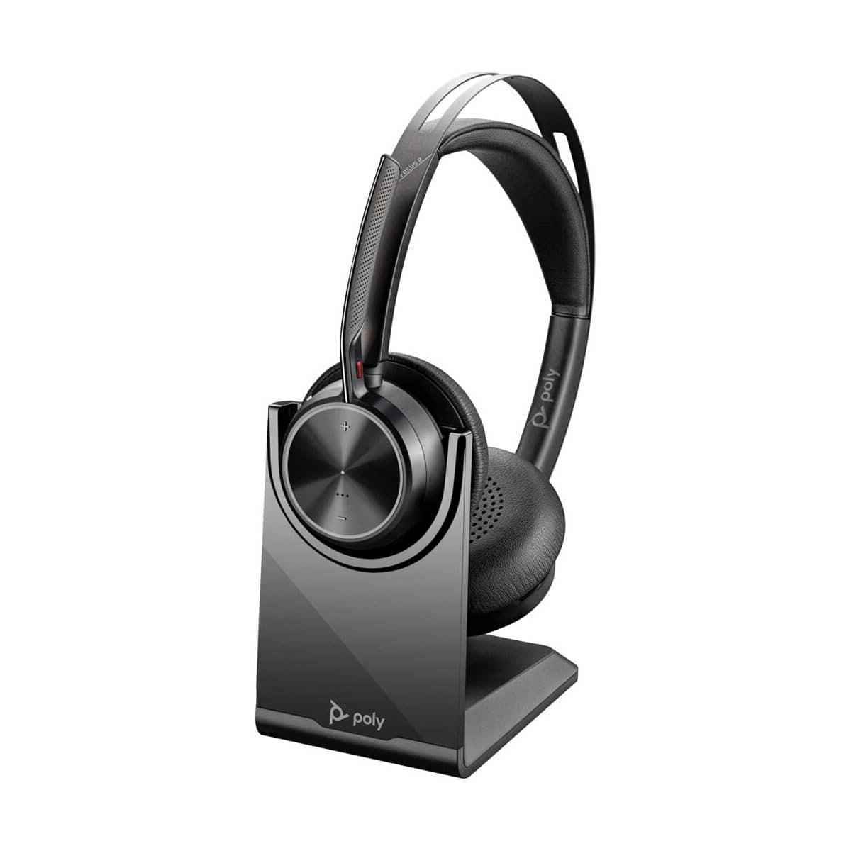 HP - Poly Voyager Focus 2 UC Wireless Headset w/Stand USB-A, Zoom Cert - Blue