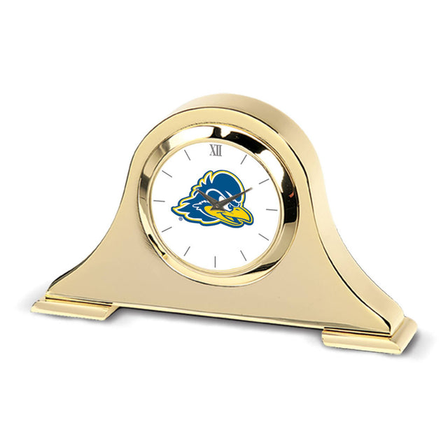 Front. Jardine - Gold Delaware Fightin' Blue Hens Team Logo Napoleon Desk Clock - Gold.