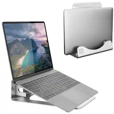 Mount-It! - Vertical Laptop Stand & Holder for Laptops with Open Cooling Design & Ergonomic Screen Elevation