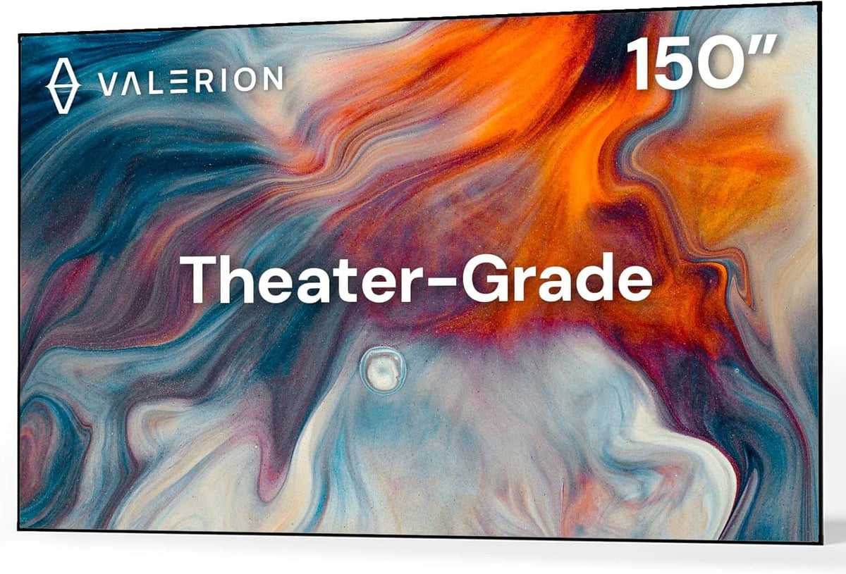 Valerion - 150-inch Fixed Frame Projector Screen, 1.3dB Gain, 4K/8K Ultra HD - White