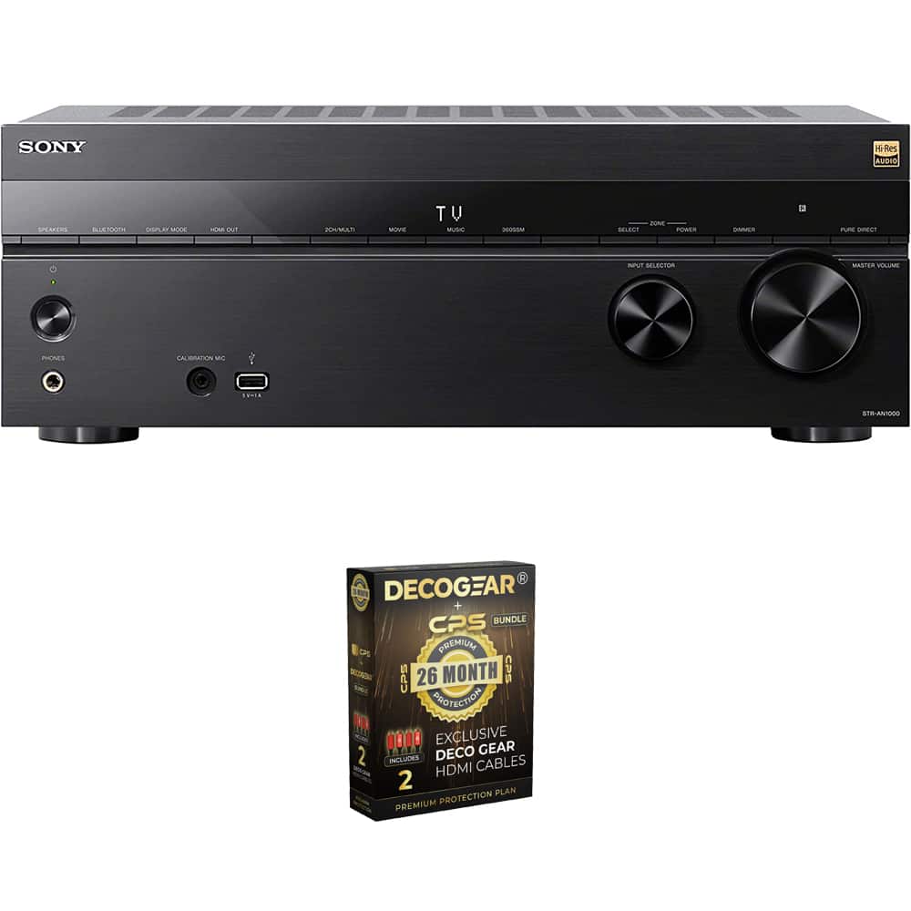 Sony - STR-AN1000 7.2 Ch Home Theater 8K A/V Receiver w/ 26 Month Extended Warranty