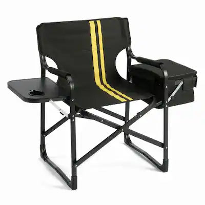 Winado - Foldable Camping Chair with Big Capacity Cooler Bag, Side Table & Cup Holder Portable for Outdoor Camping Fishing Beach