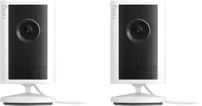 Ring - Indoor Cam 2K — Plug-in, Retinal 2K, 6x Enhanced Zoom, Night Vision for true-color in the near dark, 2pk