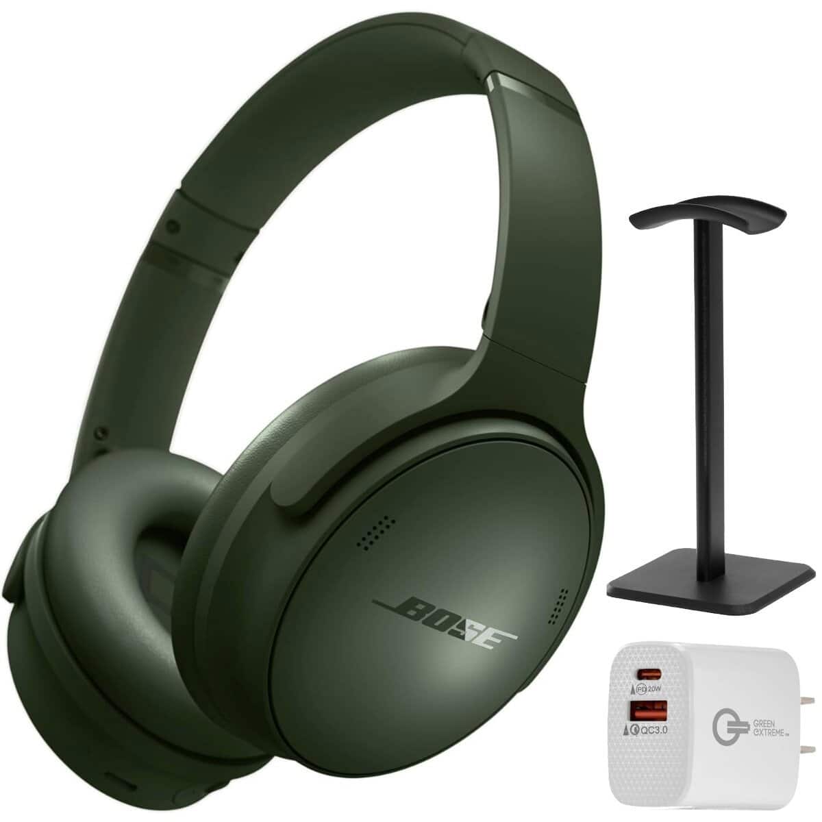 Bundle - Bose - QuietComfort Wireless Noise Cancelling Over-Ear - White Smoke