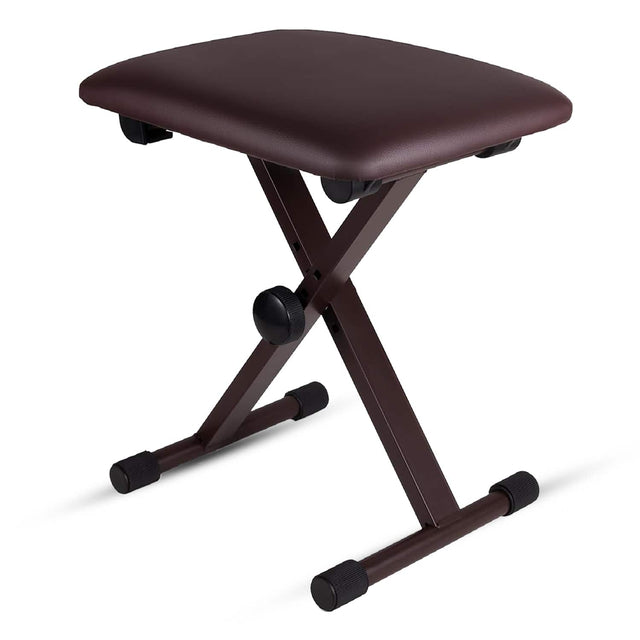 Front. 5 CORE - 5 Core Keyboard Bench 2" Padded Piano Stool Adjustable 19" - black.