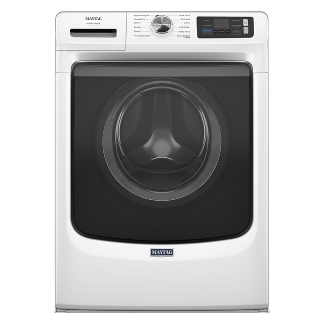 MAYTAG  
- Normal/Regular  
- Heavy Duty  
- Whites  
- Sanitize  
- Towels  
- Cottons  
- Extra  
- Content Cycle  

- Quick Wash  
- Delicates  
- Colors  
- Drain & Spin  
- Bulky Items  
- Clean Wrinkle  

- Start/Pause  
- Power  
- End of Cycle  
- Delay Start  
- EcoConserve  
- Extra  
- Spin