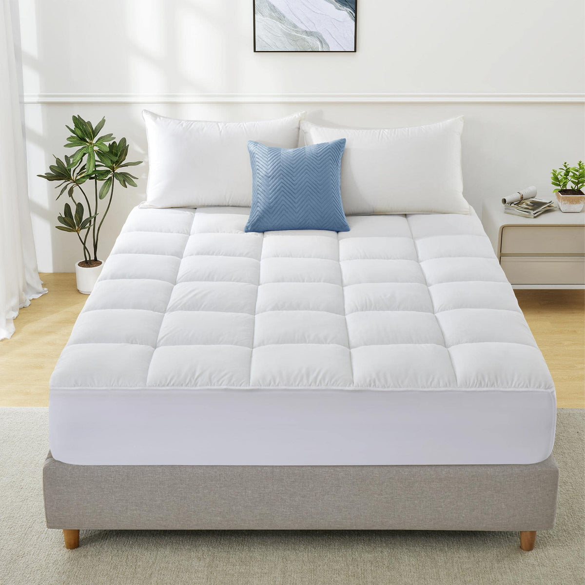 Peace Nest - Cooling Mattress Pad with PCM Technology - Twin - White