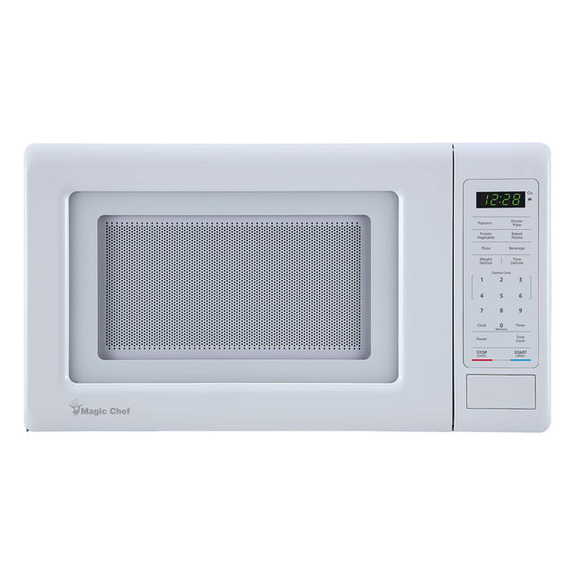 0: 12:28

Dinner
Frozen Vegetable
Baked Potato
Pizza
Beverage
Weight Defrost
Sme Defrost
1
Low Cook 2
...
4
5
6
7
8

Clock
0 Menury
Timer
Power
Time Cook
STOP LANDS
START +JOMC
Magic Chef