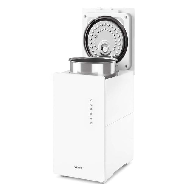 Front. Livatro - 6L Stainless Steel Warm Mist Humidifier, Easy-Clean Steam Humidifier with Sleep Mode & Auto Shut-Off - White.