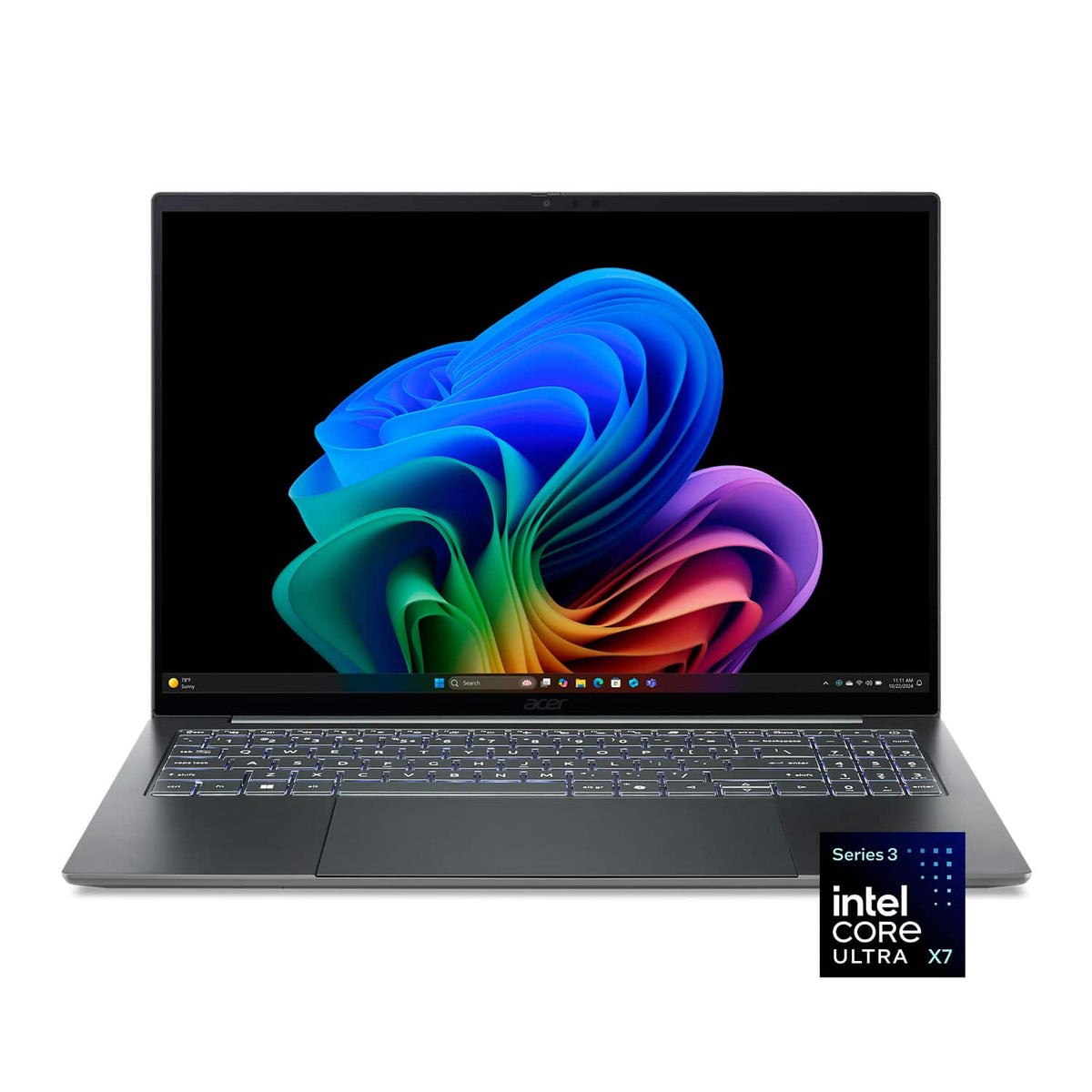 Acer - Swift 16 AI - Copilot+ PC - 16" 3K OLED Touchscreen Laptop - Intel Core Ultra X7 358H 2026 - 16GB Memory - 1TB Storage - Basalt Gray