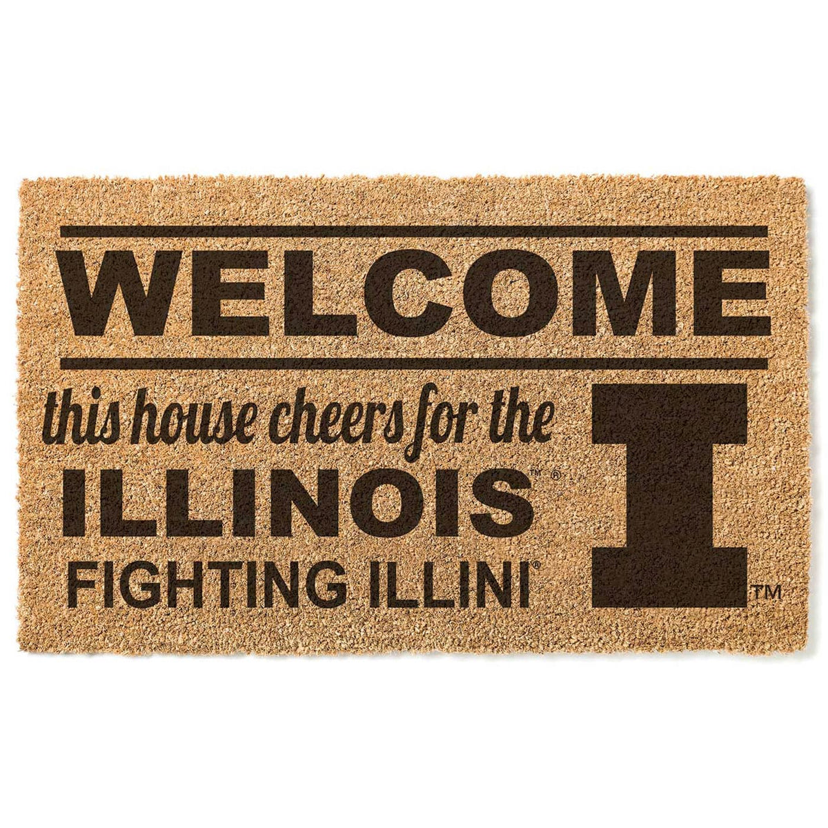 Jardine - Illinois Fighting Illini 18" x 30" Welcome Doormat - Brown