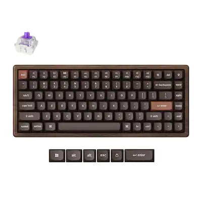 Keychron - K2 HE 75% Wireless Magnetic Switch Keyboard with Walnut Frame