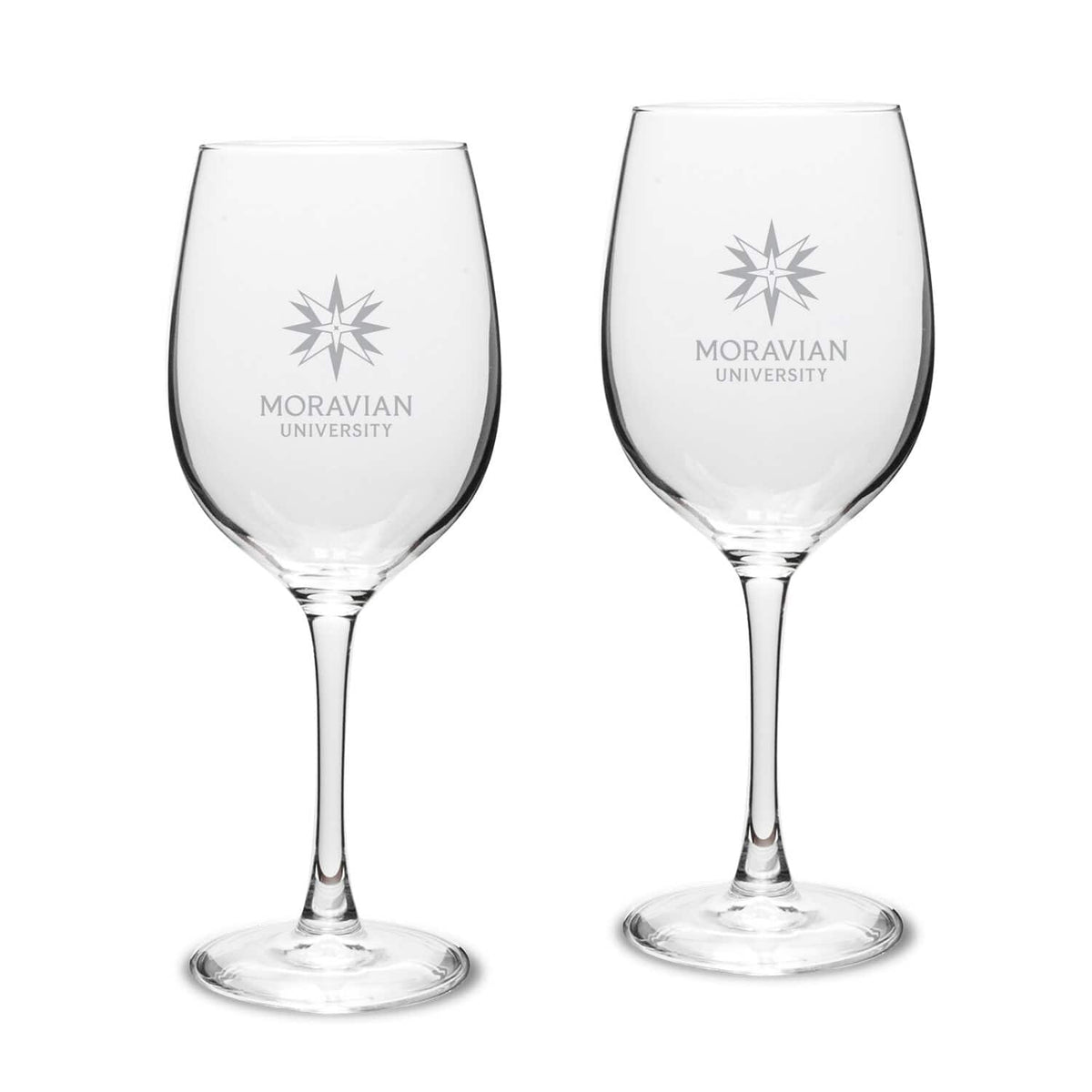 Jardine - Moravian Greyhounds Two-Piece 16oz. Traditional White Wine Glass Set - Multicolor
