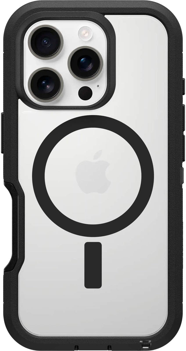 Front. OtterBox - Defender Series Pro XT Hard Shell for MagSafe for Apple iPhone 16 Pro - Black.