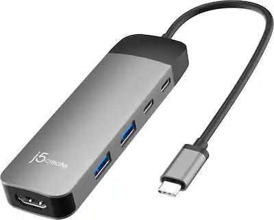 j5create - USB-C 6-in-1 4K Multi-Port Hub