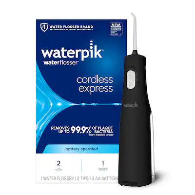 Waterpik - Cordless Express Portable Water Flosser with 2 Settings, 2 Tips, ADA Accepted