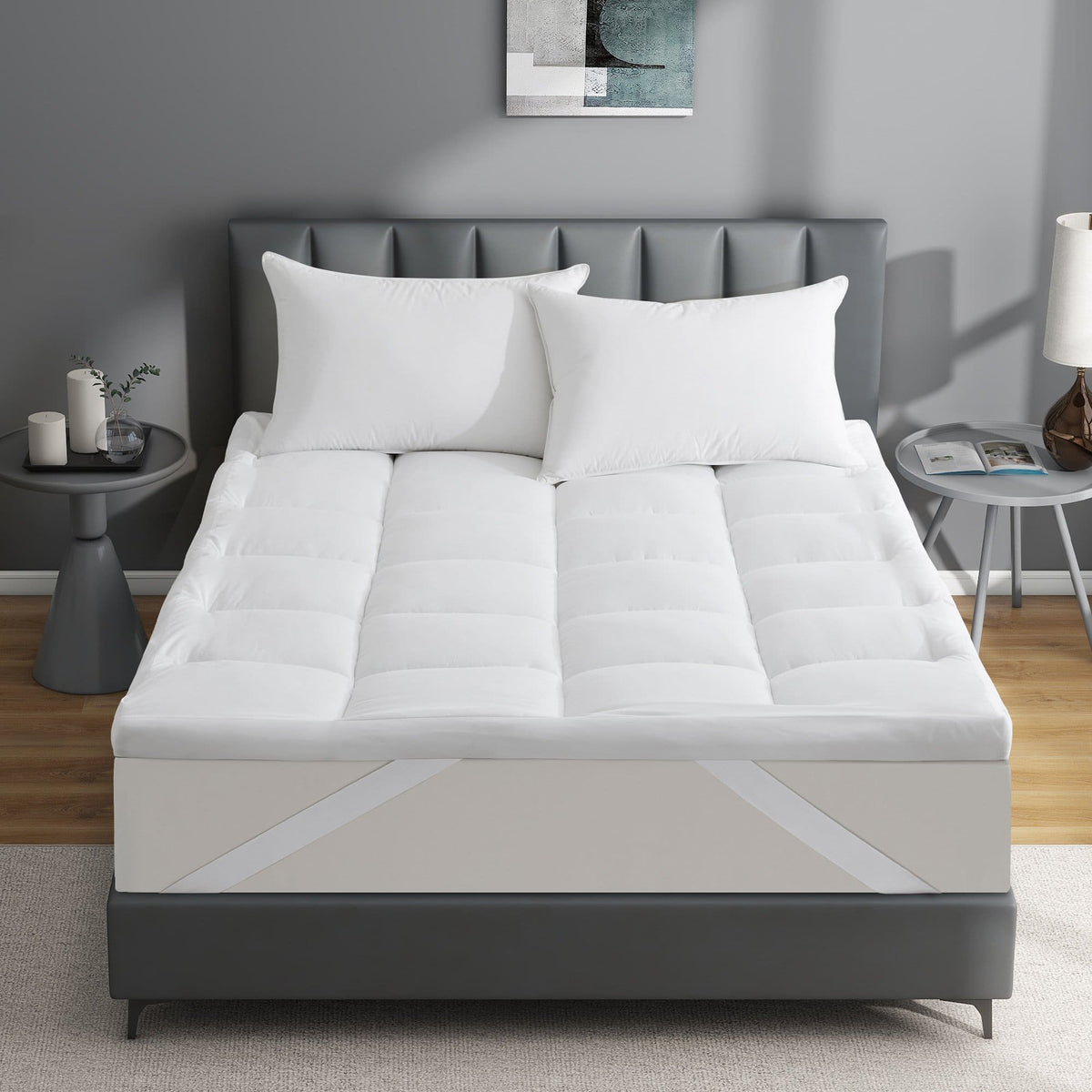 Peace Nest - Plush 4" Down Alternative Mattress Topper - Full - White