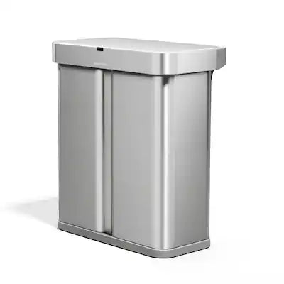 simplehuman - 58L sensor recycler with voice and motion control, stainless steel