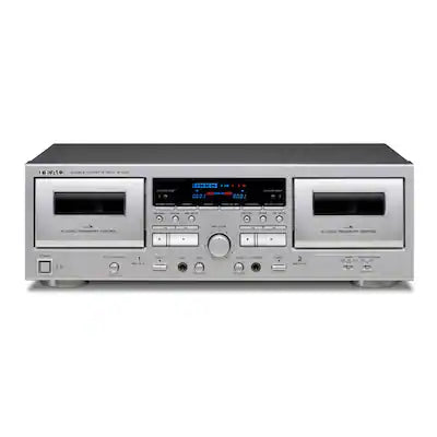TEAC - W-1200 Dual Cassette Player & Recorder with Pitch Control, Mic Input, & USB Out