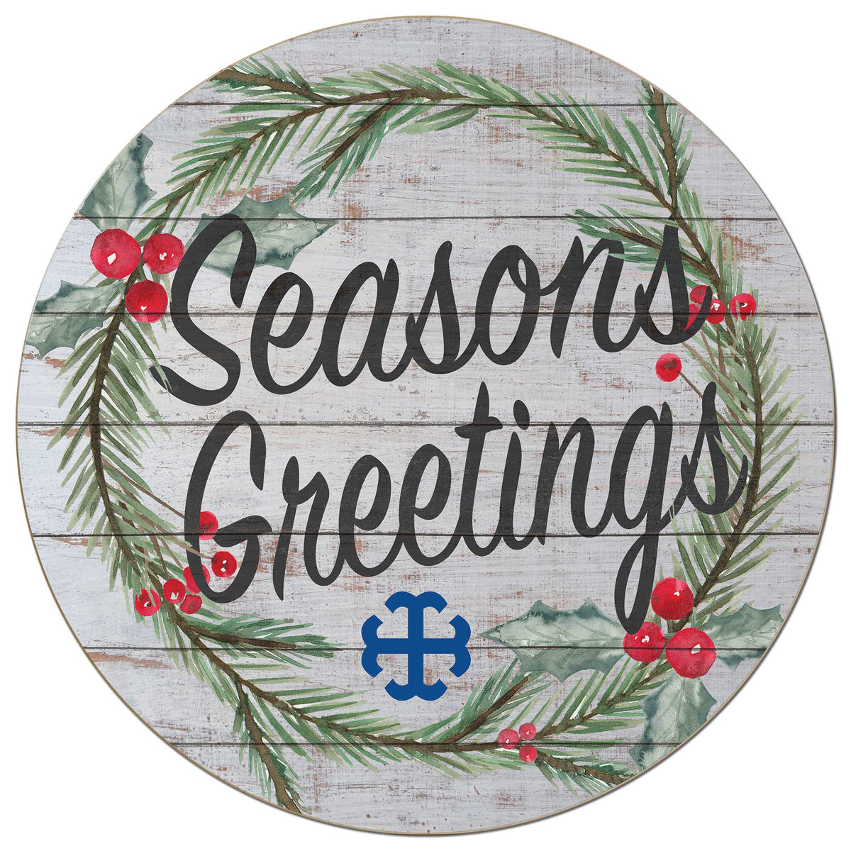 Jardine - Saint Mary's Belles 20'' x 20'' Season's Greetings Circle - White