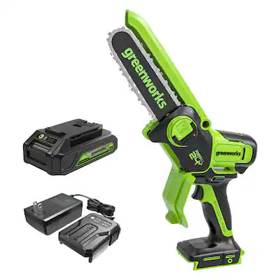Greenworks - 24V 6” Brushless Cordless Pruner Mini Chainsaw