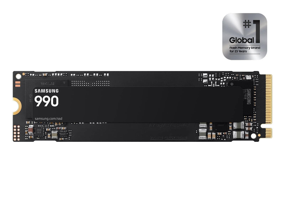 Samsung - Internal SSD 990 1TB, Read/Write Speeds Up to 7,250/6,450 MB/s (MZ V9V1T0B/AM)