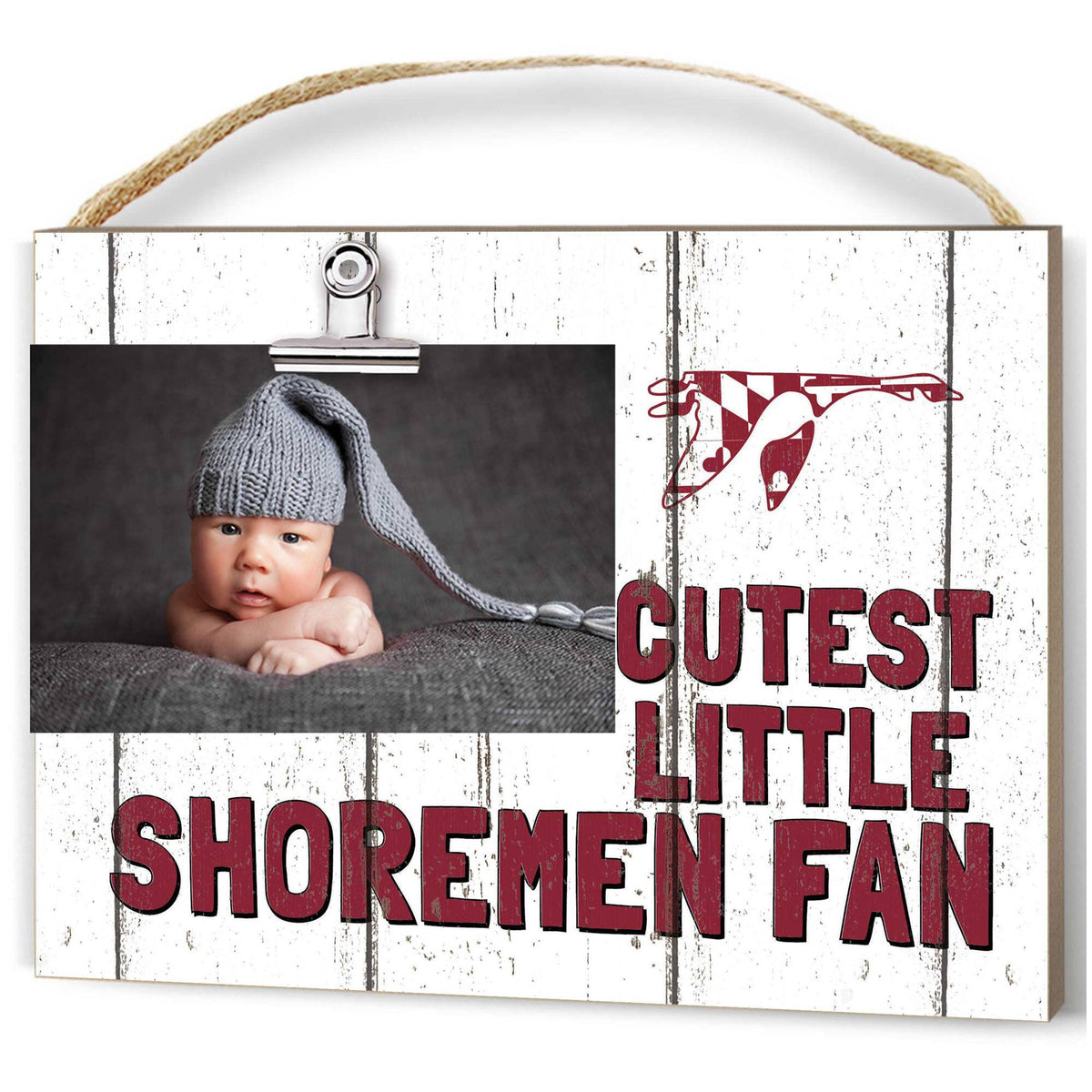 Jardine - Washington College Shoremen 16" x 22" Cutest Little Weathered Logo Frame - White
