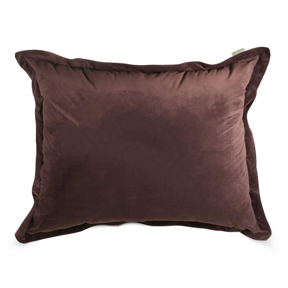 Majestic Home - Floor Pillow Faux Suede Dark - Brown