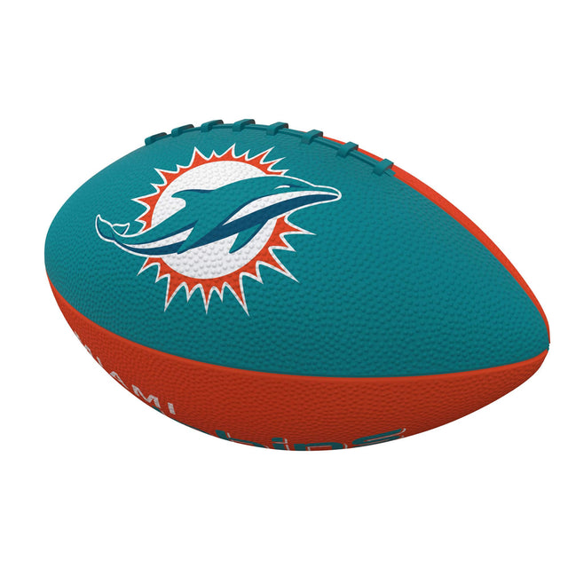 Front. Logo Brands - Miami Dolphins Pinwheel Logo Junior Football - Multicolor.