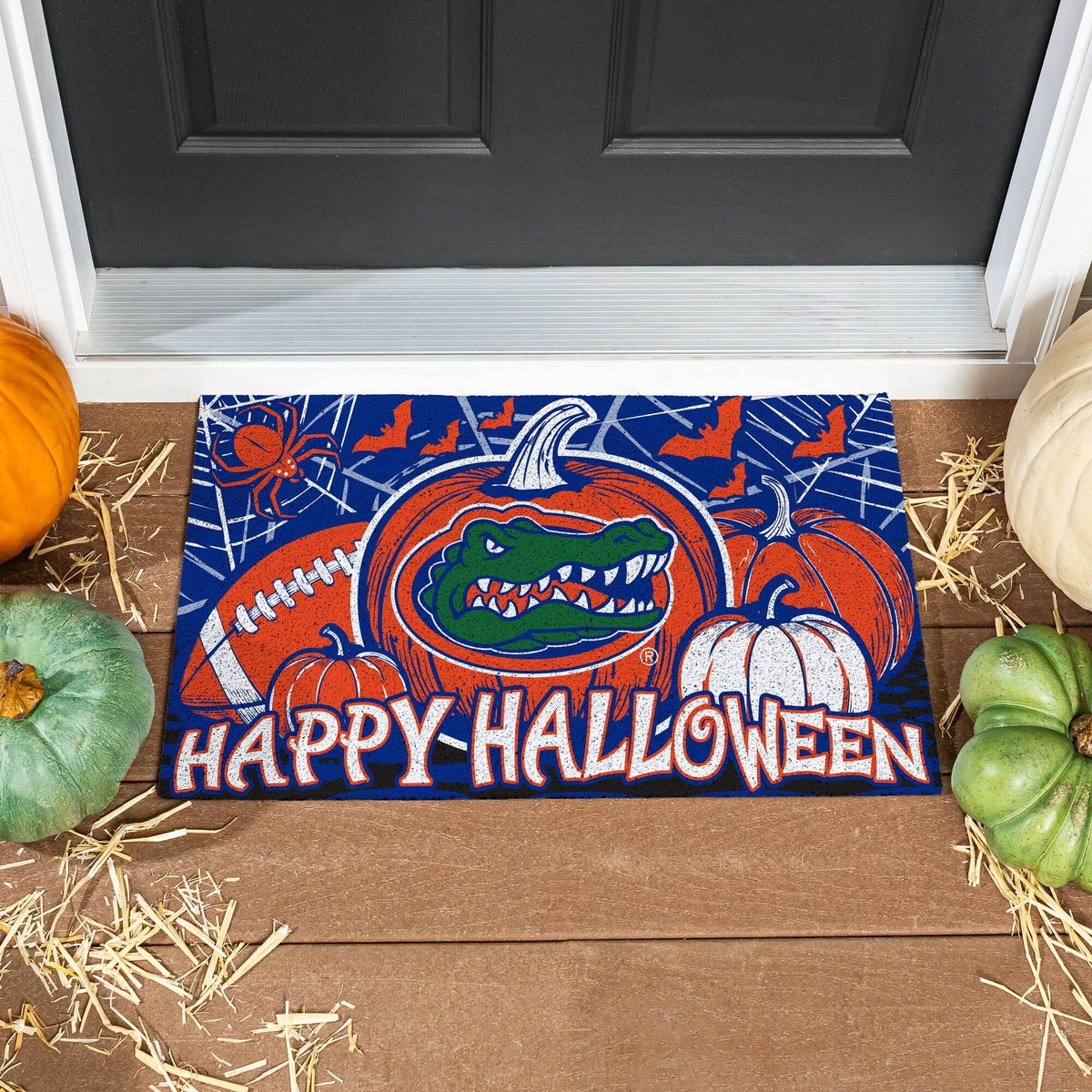 Evergreen Enterprises - Florida Gators 28" x 16" Happy Halloween Turf Door Mat - Multicolor